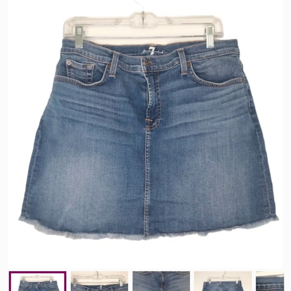 7 For All Mankind denim mini skirt sz 32